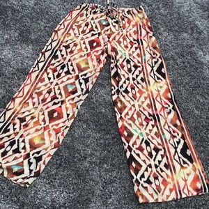 Tan pattern pants